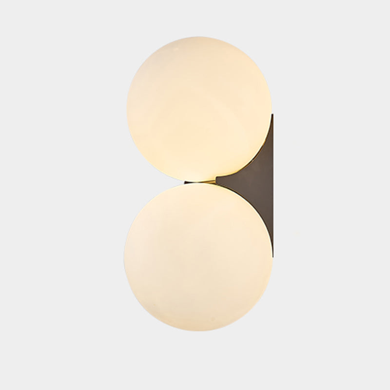 Luz de pared de matrimonio de 1 luces de 1 luces apliques de vidrio de estilo minimalista nórdico