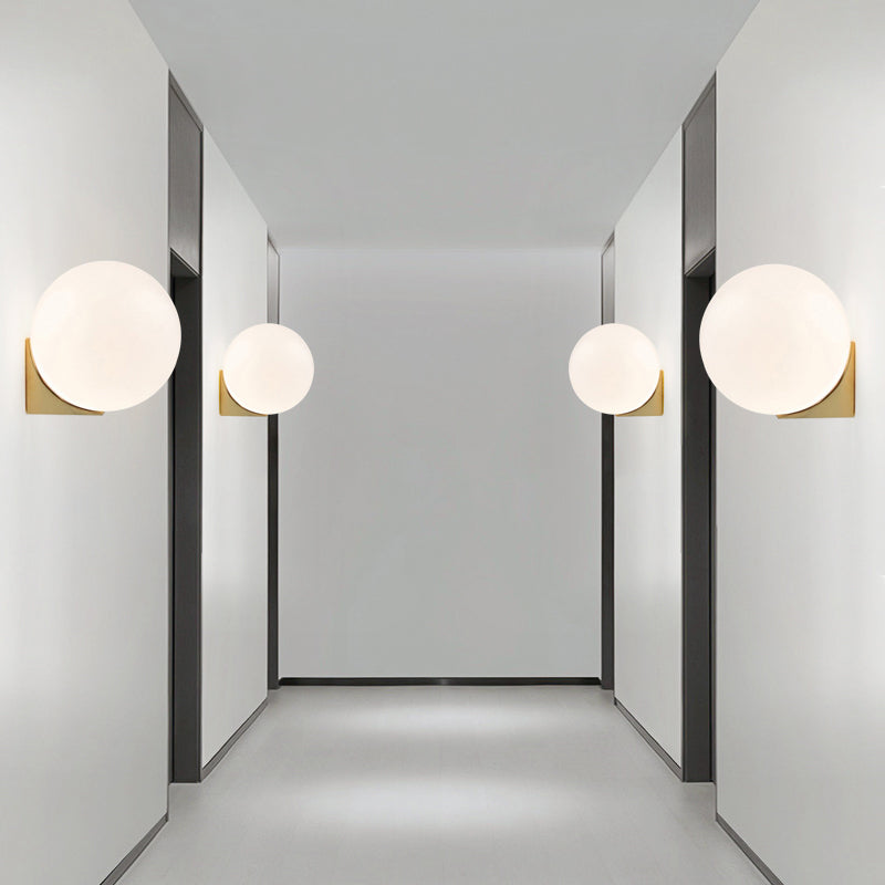 Luz de pared de matrimonio de 1 luces de 1 luces apliques de vidrio de estilo minimalista nórdico