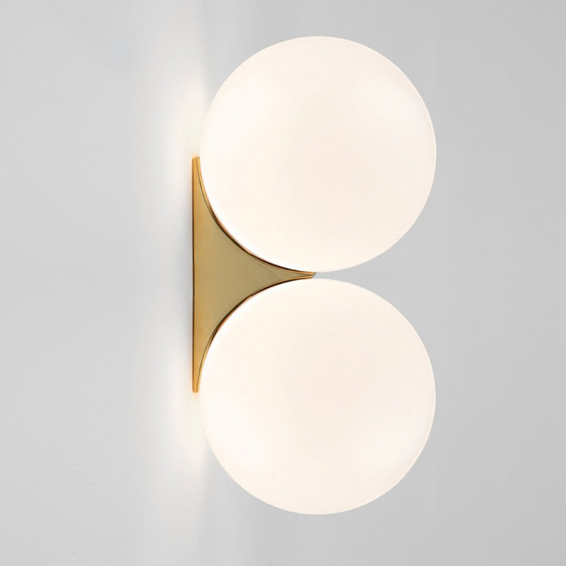 Luz de pared de matrimonio de 1 luces de 1 luces apliques de vidrio de estilo minimalista nórdico