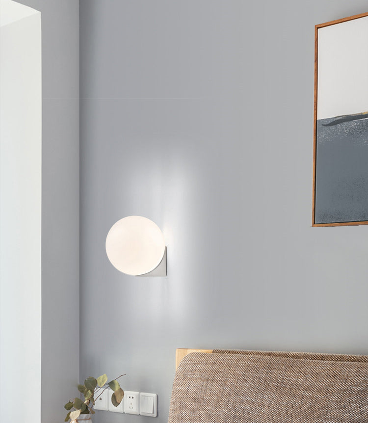 Luz de pared de matrimonio de 1 luces de 1 luces apliques de vidrio de estilo minimalista nórdico