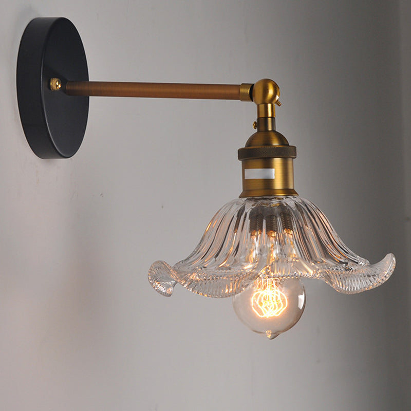 Glasradialschattenleuchte Wandleuchte amerikanische Retro Industrial Style 1 Lichtleuchte