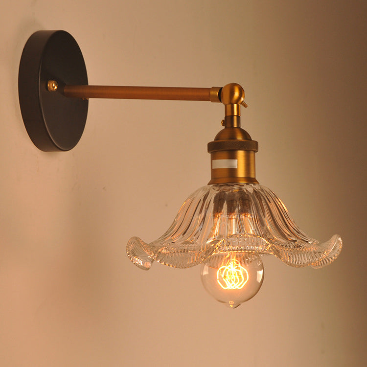 Glasradialschattenleuchte Wandleuchte amerikanische Retro Industrial Style 1 Lichtleuchte