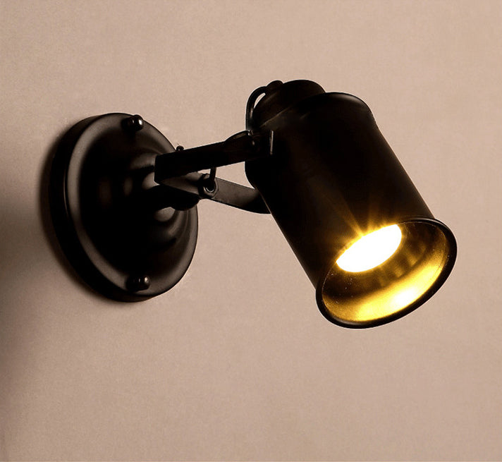 Amerikanischer Land Industriestil zylindrischem Wandleuchel Leuchte Metal 1 Leichte Leuchten