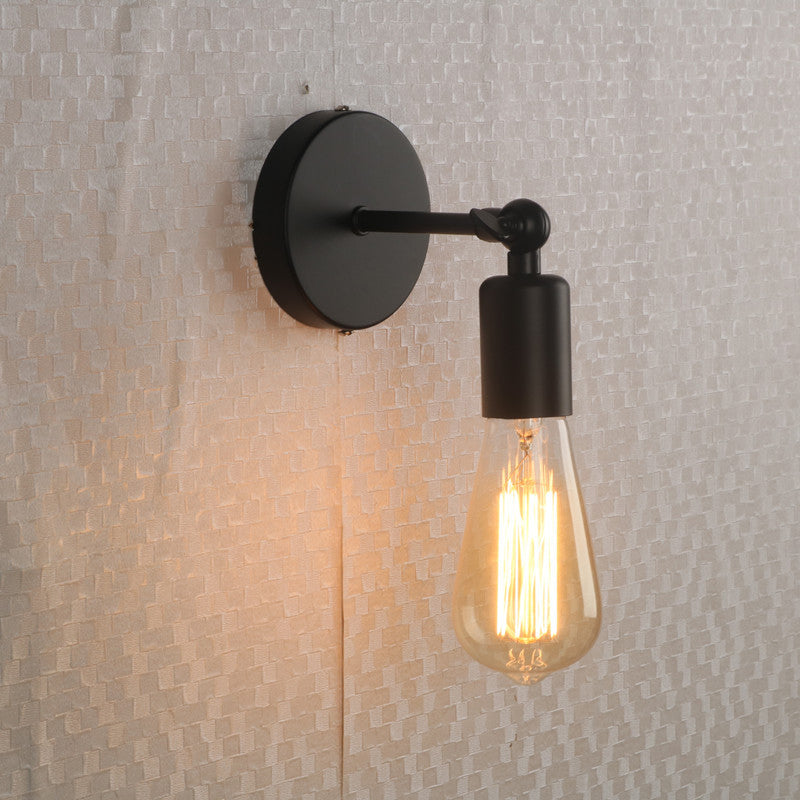 Lampadine aperte con funce parete luce retrò stile industriale in metallo 1 luce leggera