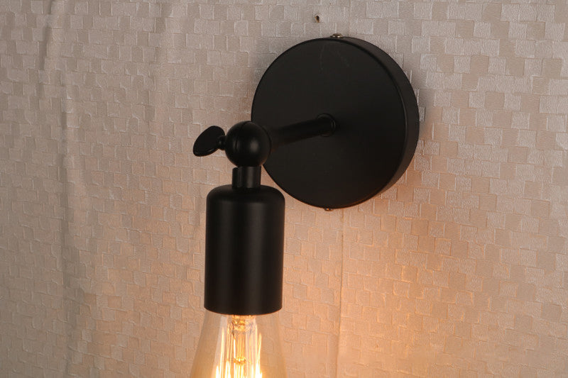 Lampadine aperte con funce parete luce retrò stile industriale in metallo 1 luce leggera