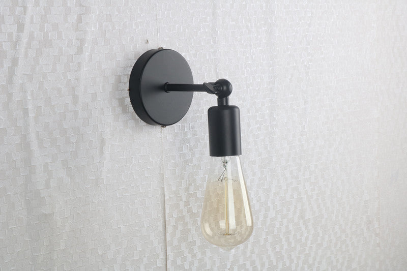 Lampadine aperte con funce parete luce retrò stile industriale in metallo 1 luce leggera