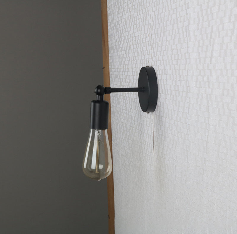 Lampadine aperte con funce parete luce retrò stile industriale in metallo 1 luce leggera