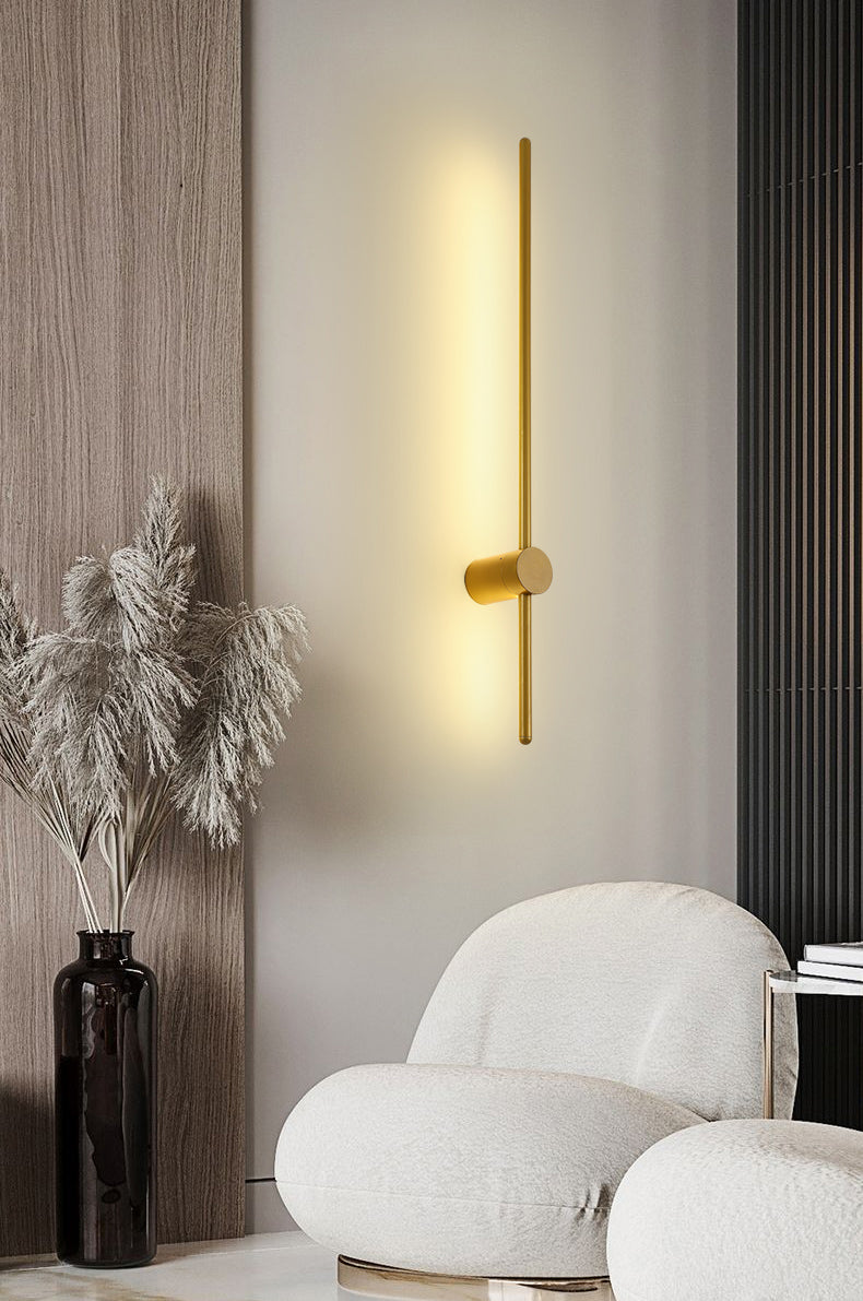 Estilo minimalista moderno Diconteo de pared lineal acrílico 1 apliques de luz