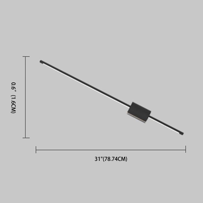 Modern Minimalist Style Linear Sconce Light Fixture Acrylic 1 Light Sconces