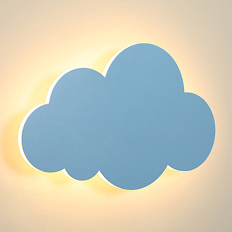 Cloud-shaped Sconce Light Fixture Creative Minimalist Style Plastic 1 Light Sconces