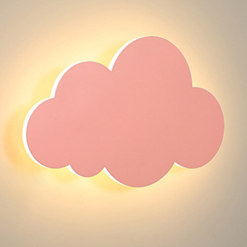 Cloud-shaped Sconce Light Fixture Creative Minimalist Style Plastic 1 Light Sconces