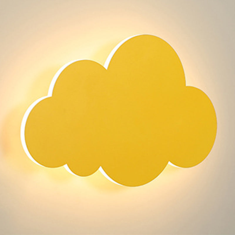 Cloud-shaped Sconce Light Fixture Creative Minimalist Style Plastic 1 Light Sconces