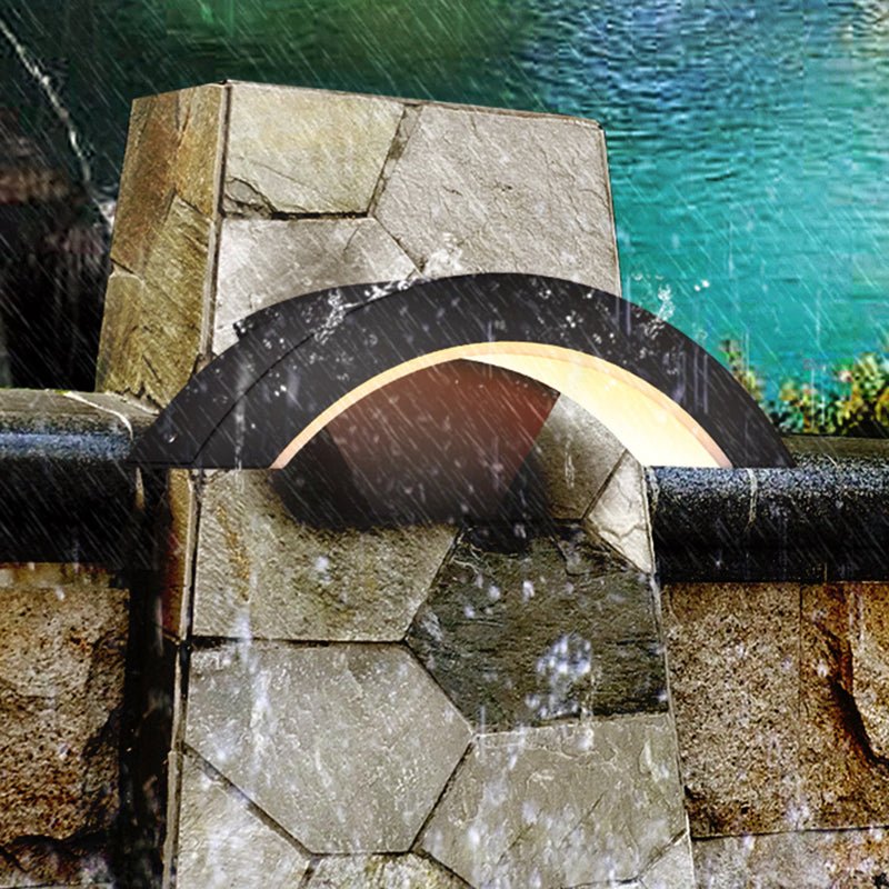 Arced Sconce Light Fixture Modern Minimalist Style Aluminum 1 Light Sconces