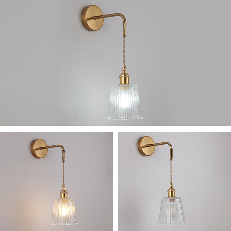 Cylindrical Sconce Light Fixture Nordic Light Extravagant Style Glass 1 Light Sconces