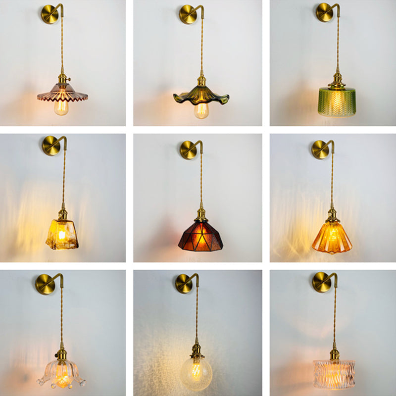 1-Light Sconce Light Fixture Nordic Creative Style Glass Sconces