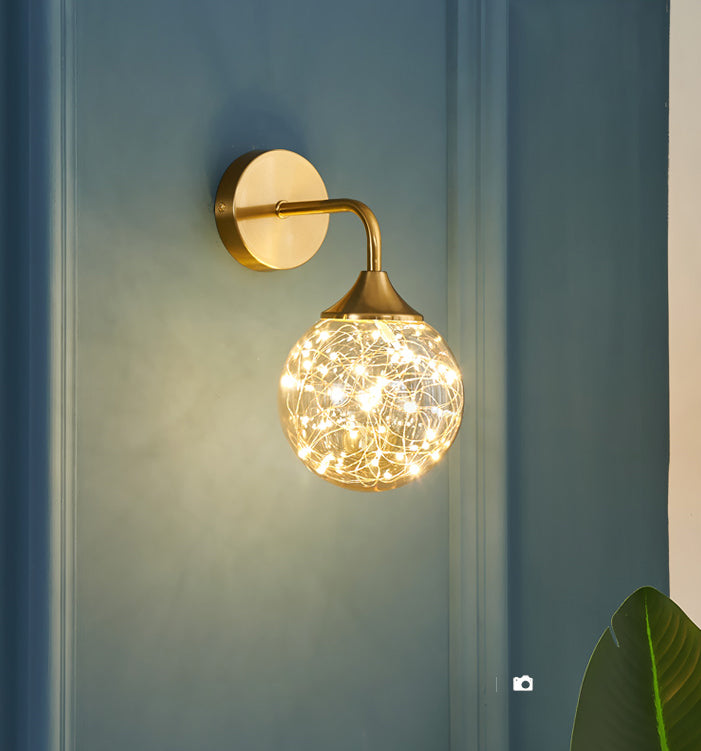 Nordic Light Extravagant Style Spherical Sconce Light Fixture Glass 1 Light Sconces