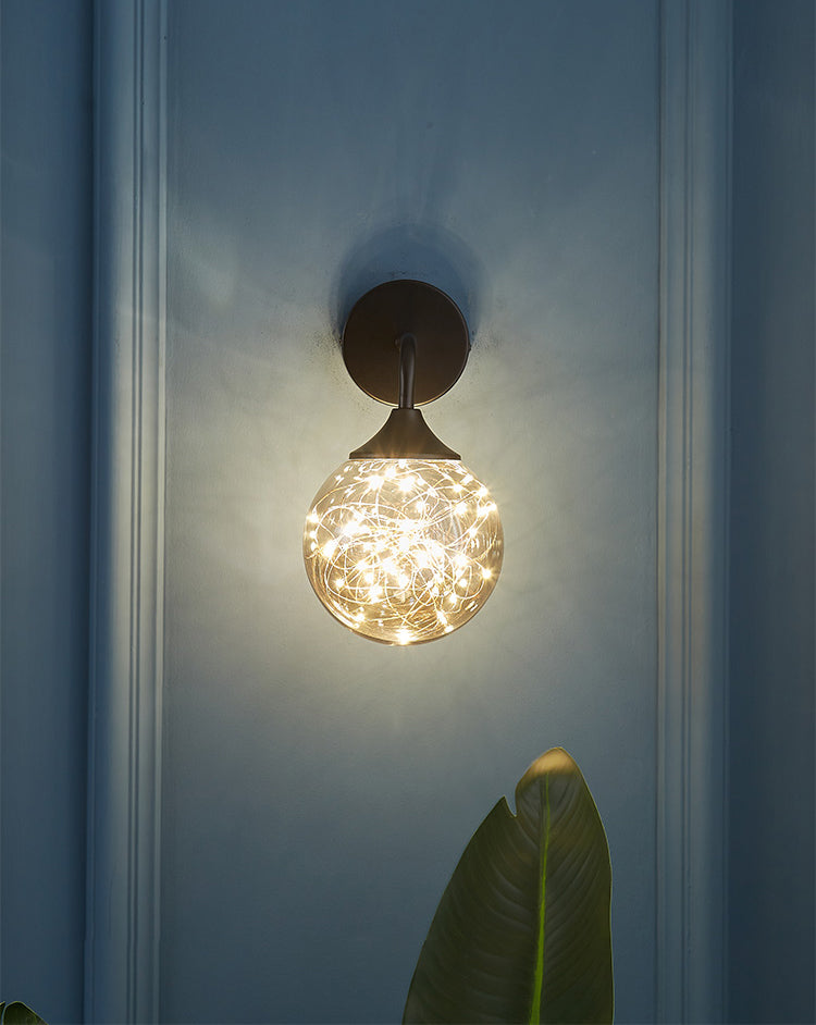 Nordic Light Extravagant Style Spherical Sconce Light Fixture Glass 1 Light Sconces