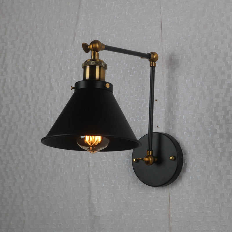 1-Light Cone Gnonce Lightture American Industrial Style Pichées en fer
