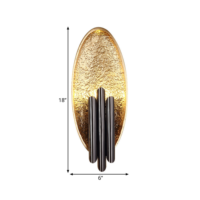 Application de mur de luminante argent / or