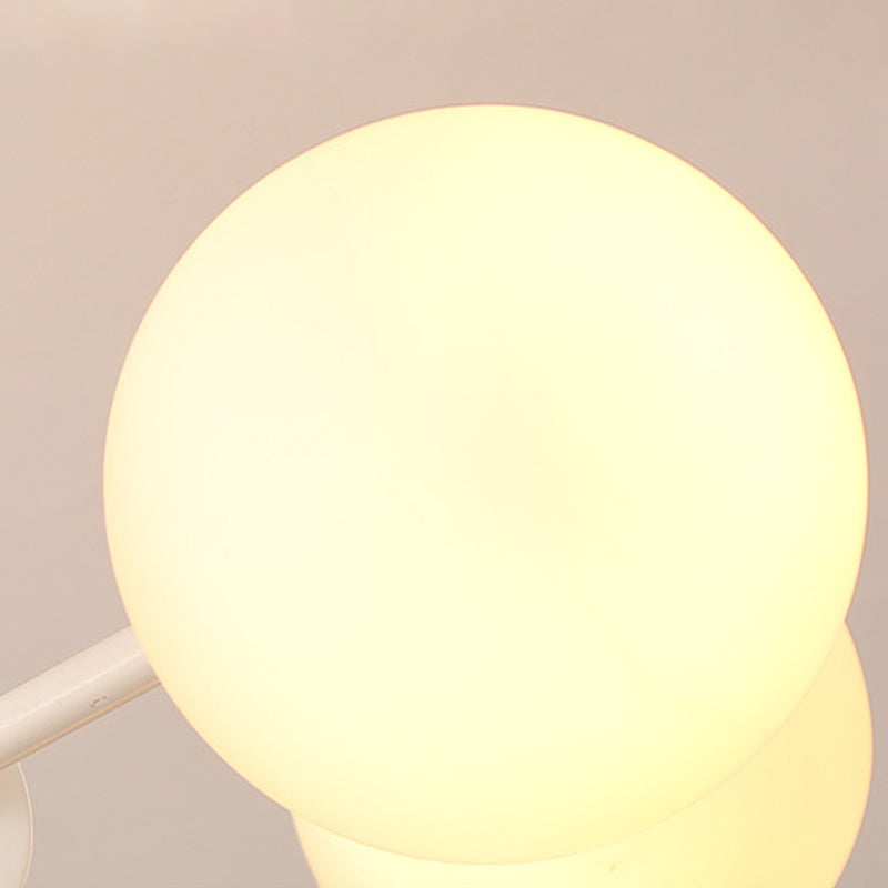 12-Light Linear Ceiling Light Modern Style Chandelier with Globe Shade