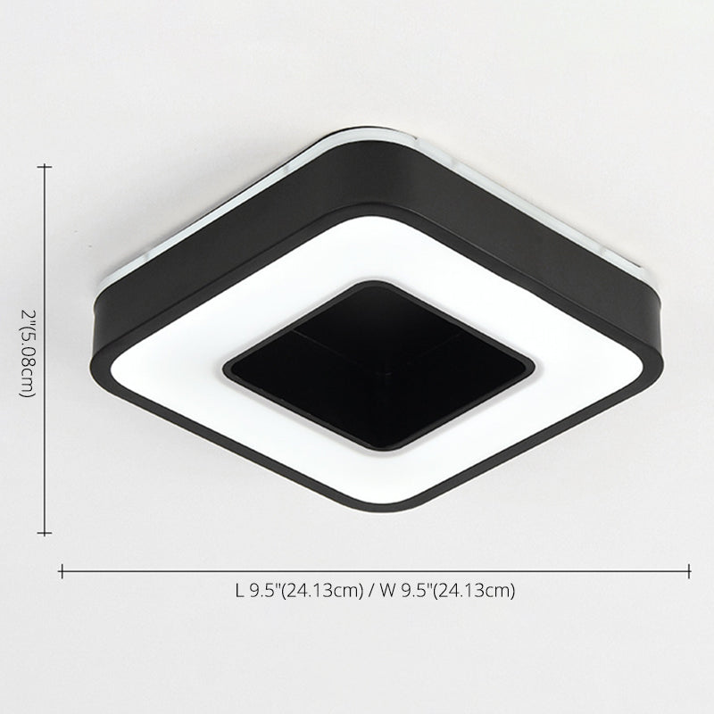 2" Height Hollow Design LED Ceiling Light Modern Style Flush Mount Lighting Fixture for Office Business Room