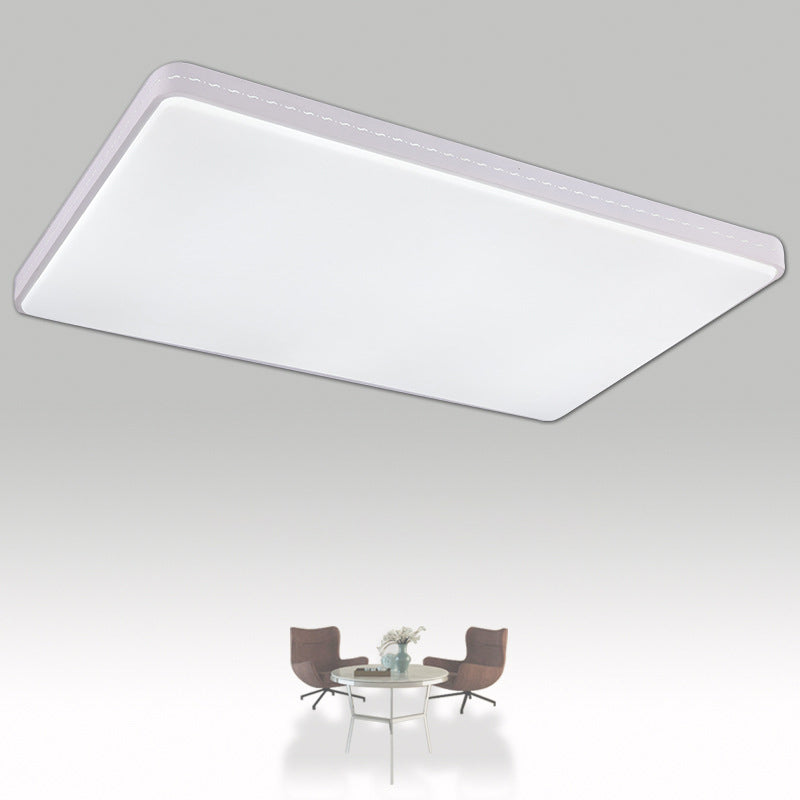 Plafonnier LED blanc moderne et simple, abat-jour en acrylique Ultra-fin de 1.6 pouces, luminaire de salon