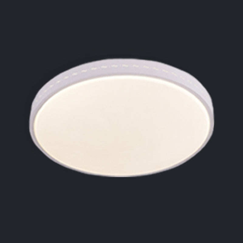 Plafonnier LED blanc moderne et simple, abat-jour en acrylique Ultra-fin de 1.6 pouces, luminaire de salon