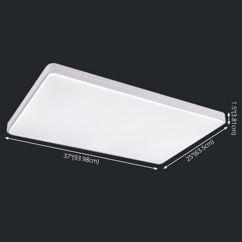 Plafonnier LED blanc moderne et simple, abat-jour en acrylique Ultra-fin de 1.6 pouces, luminaire de salon