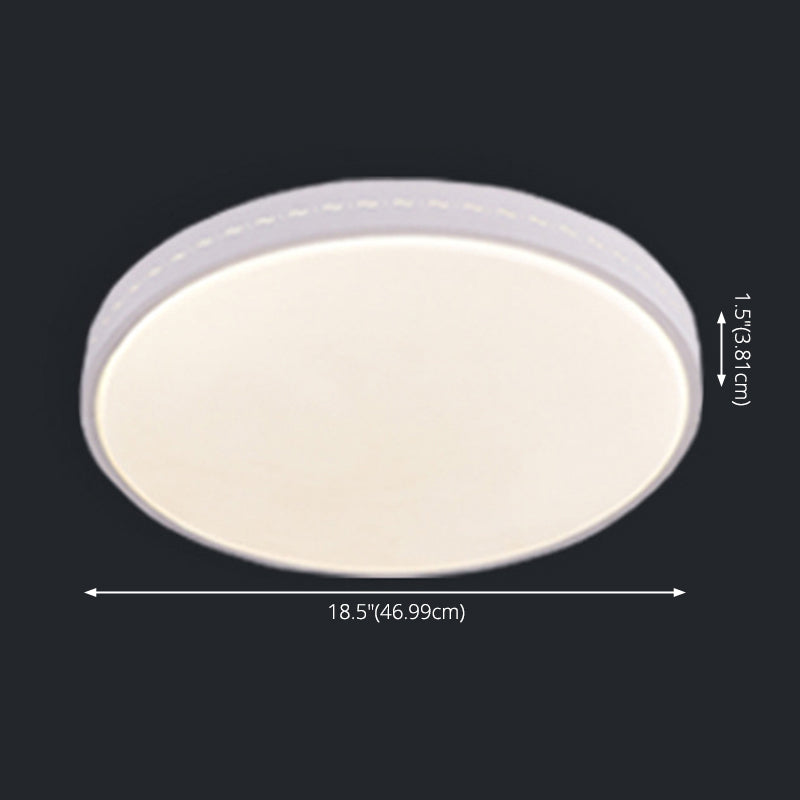Plafonnier LED blanc moderne et simple, abat-jour en acrylique Ultra-fin de 1.6 pouces, luminaire de salon