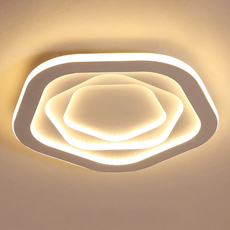 Acrylic Flower Flush Mount Ceiling Fixture Modern Style LED Close to Ceiling Lighting Fixture