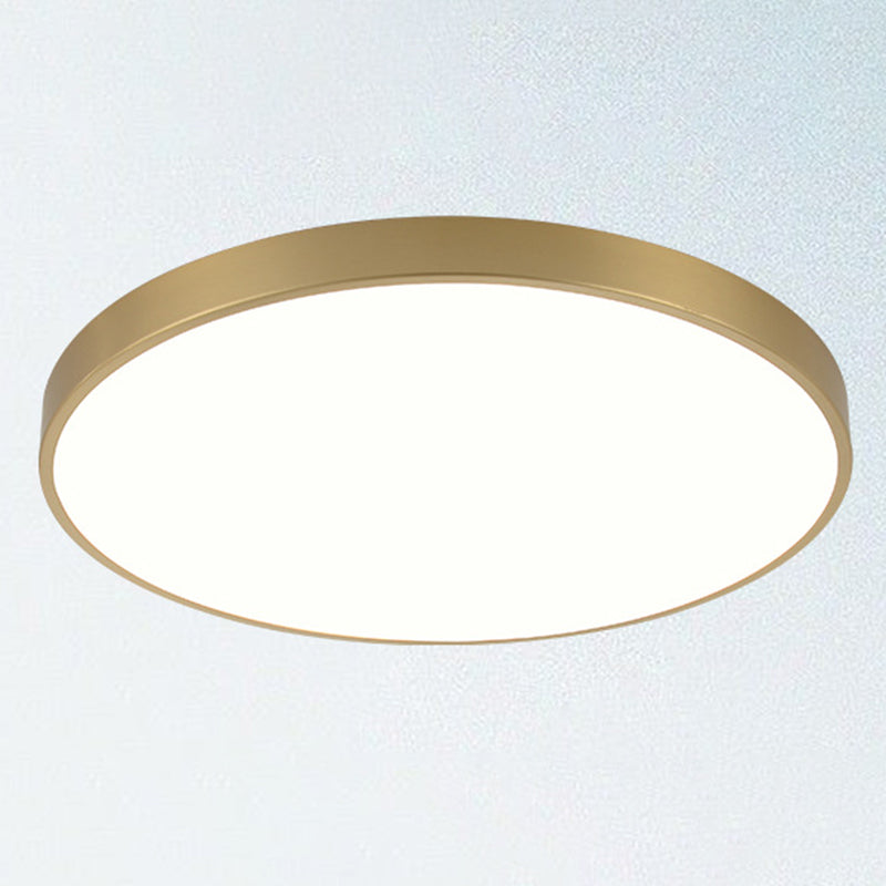 Gouden Ronde Minimalisme LED Plafond Licht Messing Moderne Stijl Woonkamer Verlichting Fixture