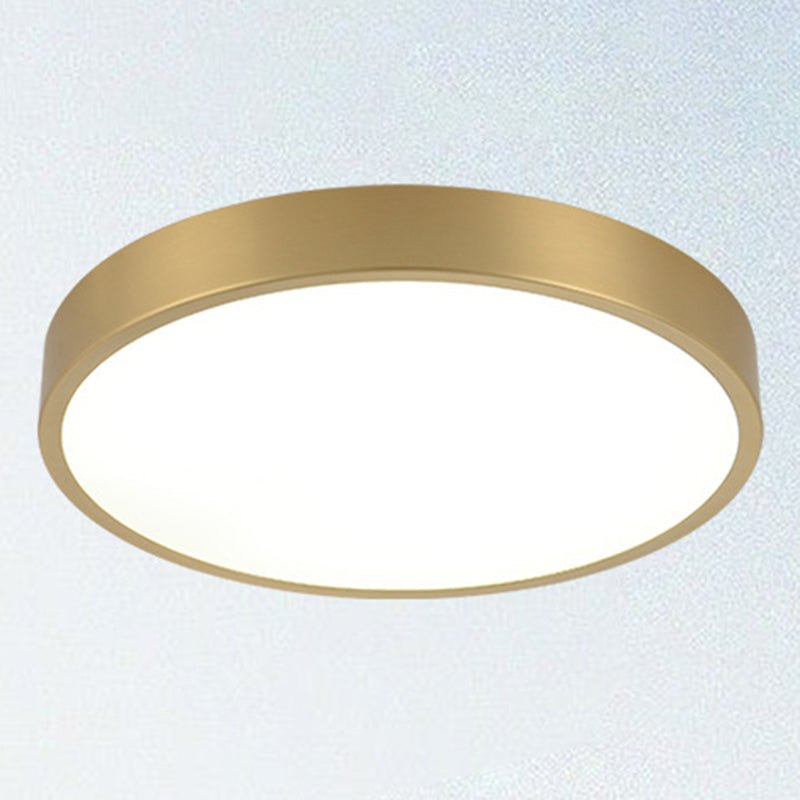 Gouden Ronde Minimalisme LED Plafond Licht Messing Moderne Stijl Woonkamer Verlichting Fixture