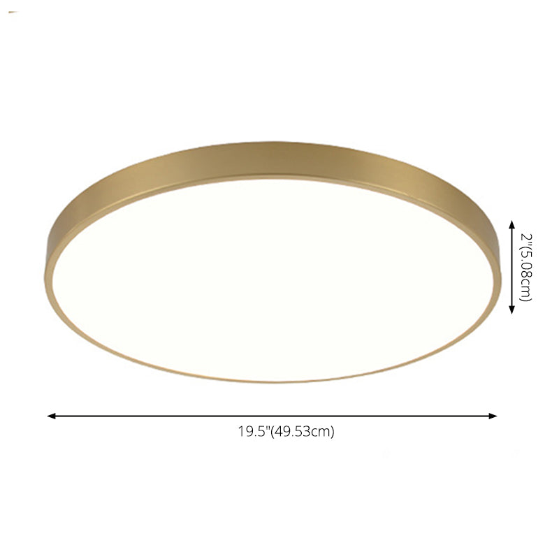 Gouden Ronde Minimalisme LED Plafond Licht Messing Moderne Stijl Woonkamer Verlichting Fixture