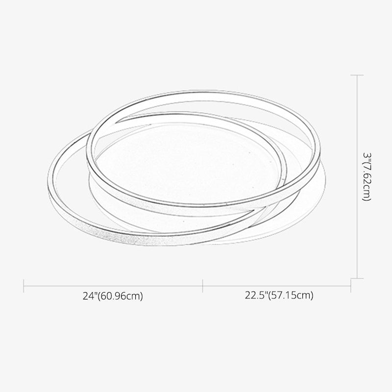 Round Semi Flush Mount Light Modern Minimalist Metal LED Ceiling Flush Mount for Hallway