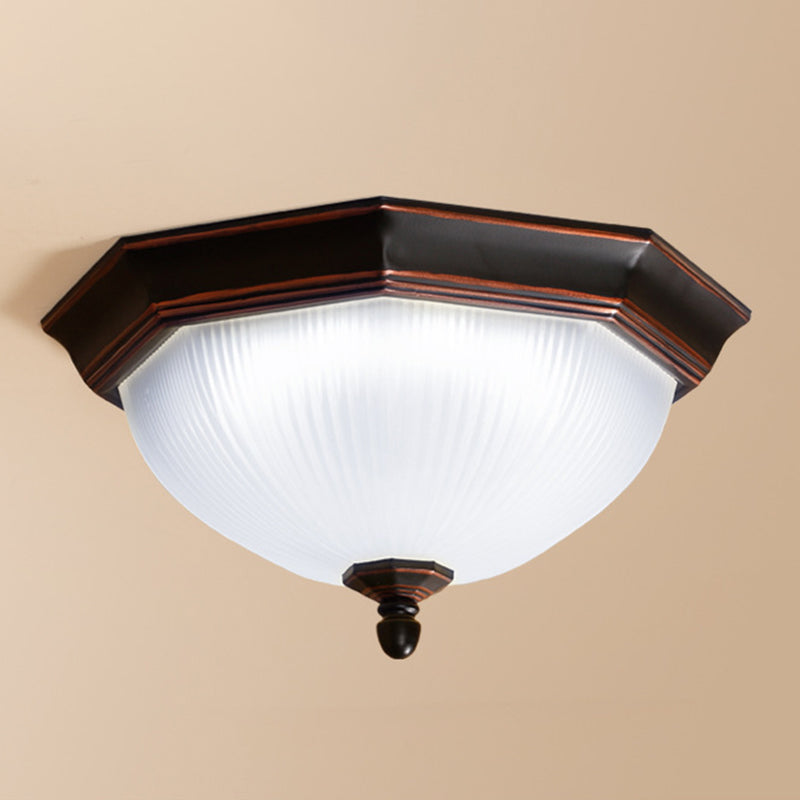 Glazen zwarte inbouwlamp Bowl LED Traditionele inbouw plafondverlichtingsarmatuur