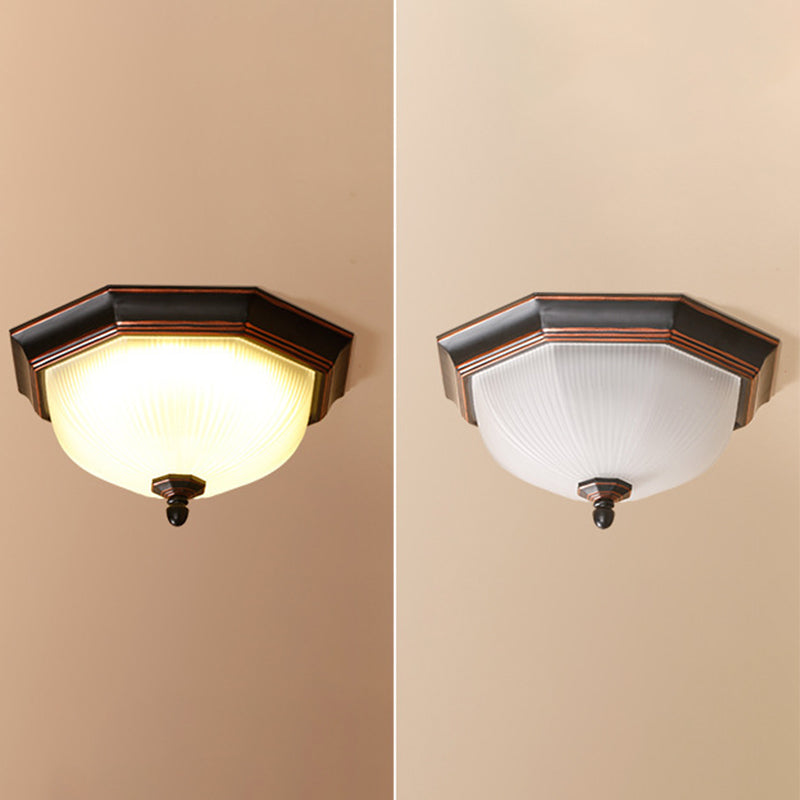 Glazen zwarte inbouwlamp Bowl LED Traditionele inbouw plafondverlichtingsarmatuur