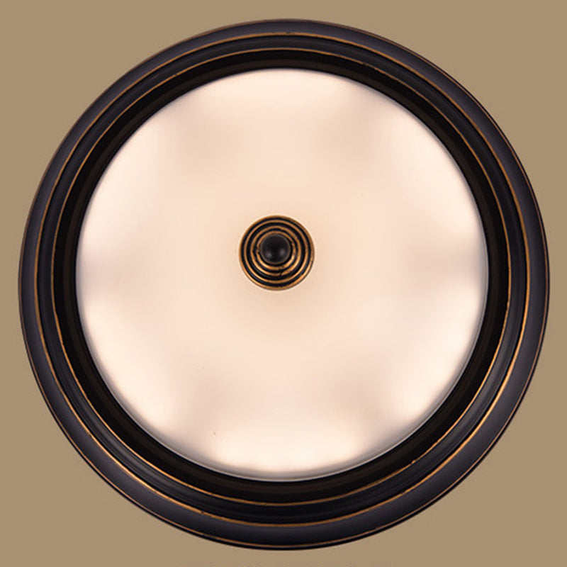 Witte LED-inbouwverlichting Klassieke stijl glazen kom verzonken plafondlamp