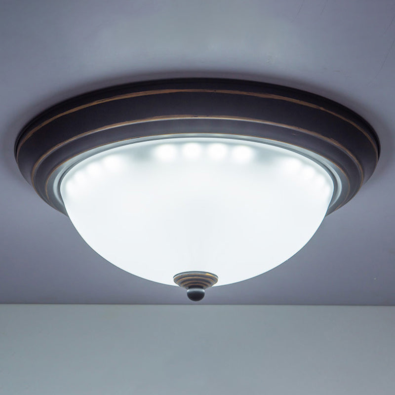 Witte LED-inbouwverlichting Klassieke stijl glazen kom verzonken plafondlamp