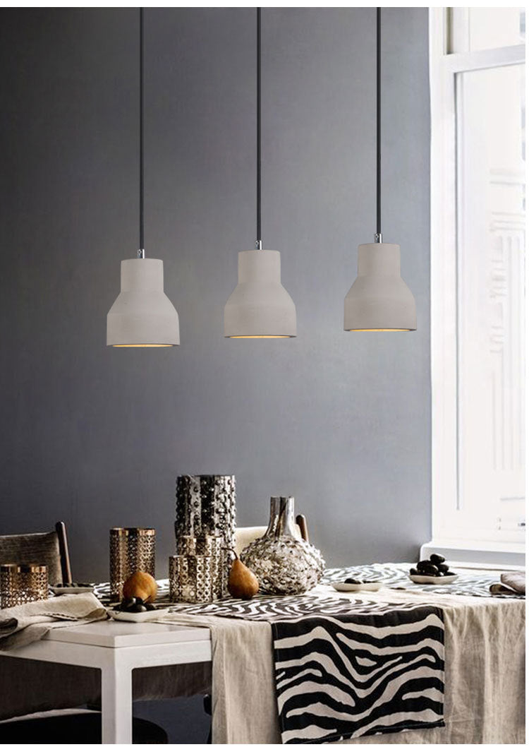 Grijs bel cement hangend lichtende Noordse stijl 1 lichte restaurant plafond hanger lamp