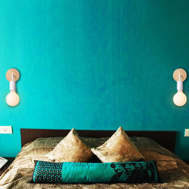 Moderne nackte Zwiebelwandhalterung Holzwandmontage Beleuchtung für Badezimmer