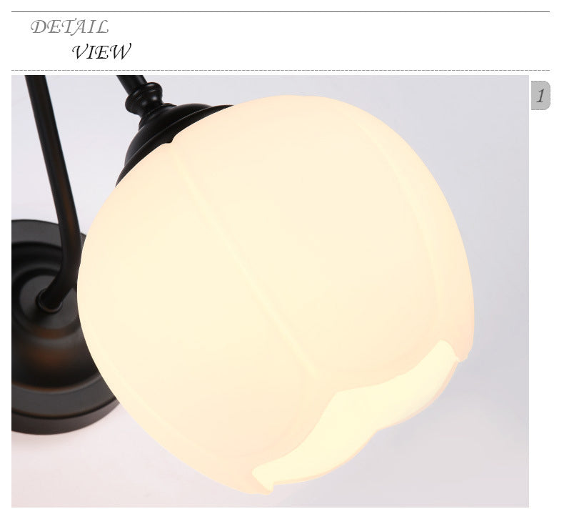 Gooseneck Wall Light Sconce Industrial Style Glass 1 Light Sconces