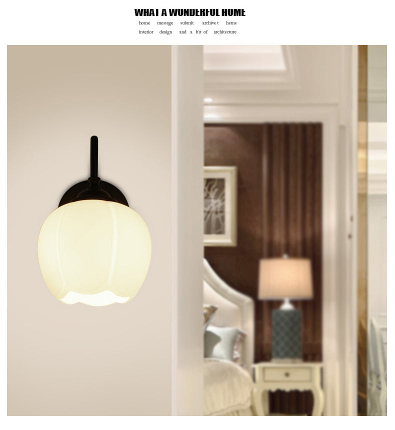 Gooseneck Wall Light Sconce Industrial Style Glass 1 Light Sconces