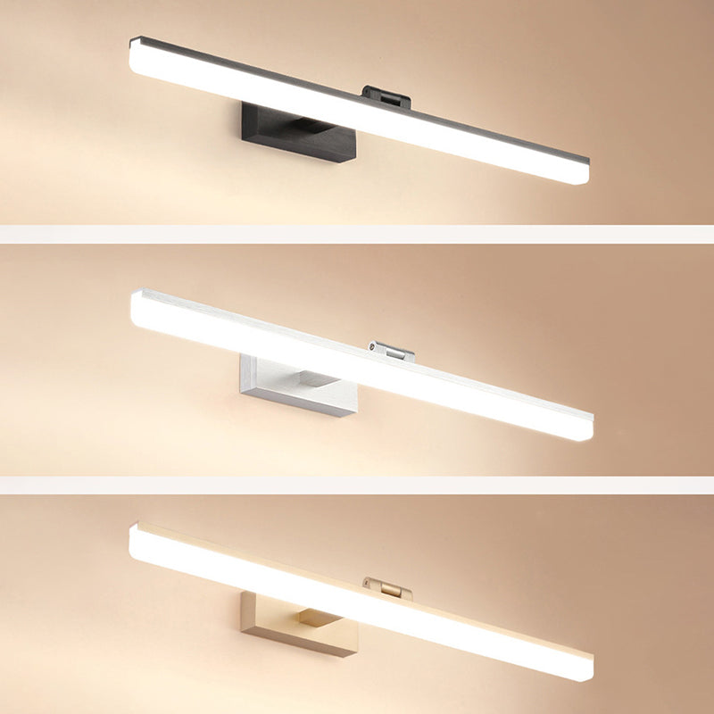 Linear Vanity Lighting Fixtures Modern Minimalist Style Plastic Vanity Lights