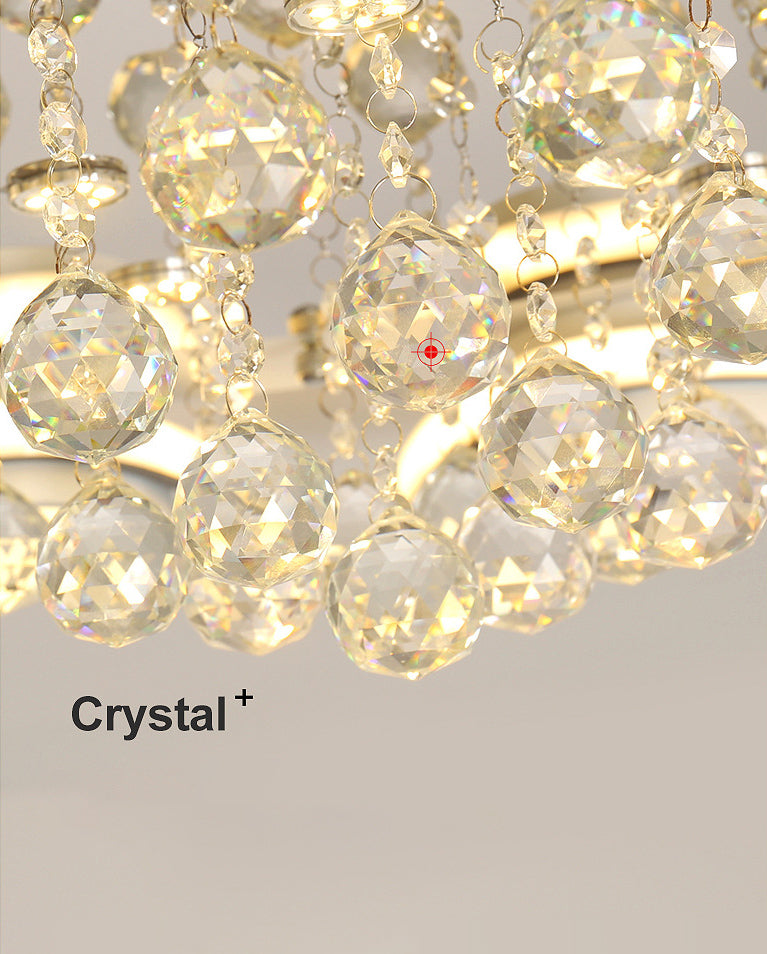 Zwart-witte driehoekige inbouw moderne acryl LED-plafondlamp met kristallen druppels