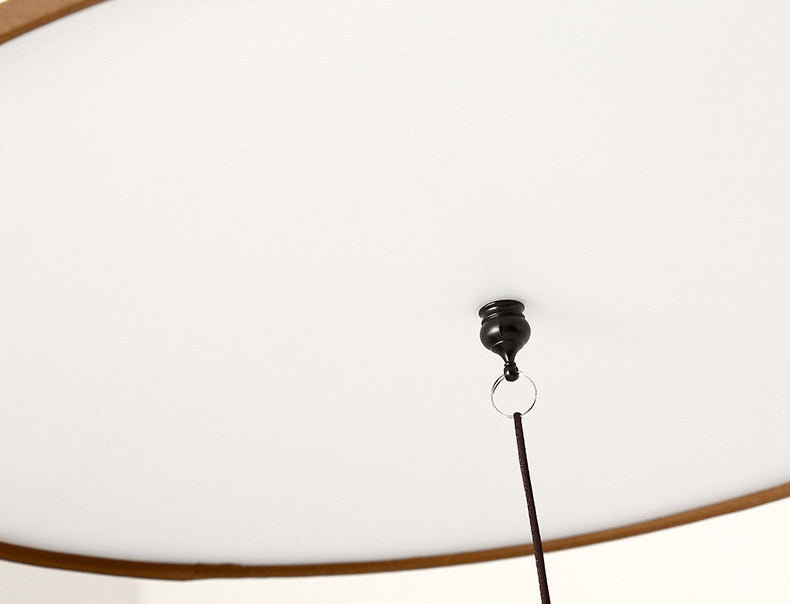 Geometric Living Room Flush Mount Ceiling Light Fixture Fabric Modern Flush Mount Lamp in White