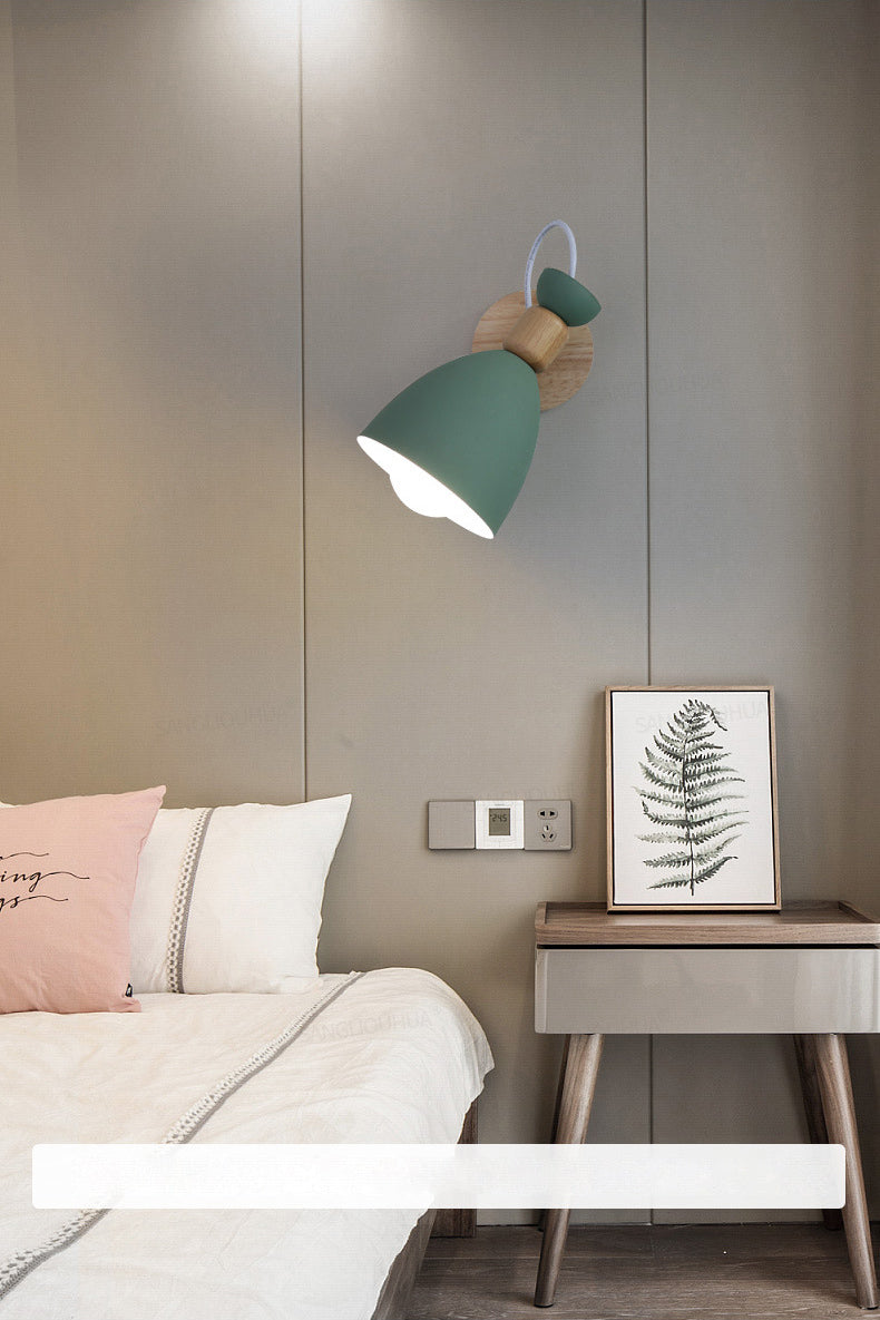 Nordic Minimalist Style Armed Wall Light Sconce Metal 1 Light Sconces