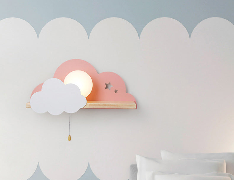 Moderna semplicità nuvola a parete a parete leggera monte muro di lampada per camera da letto