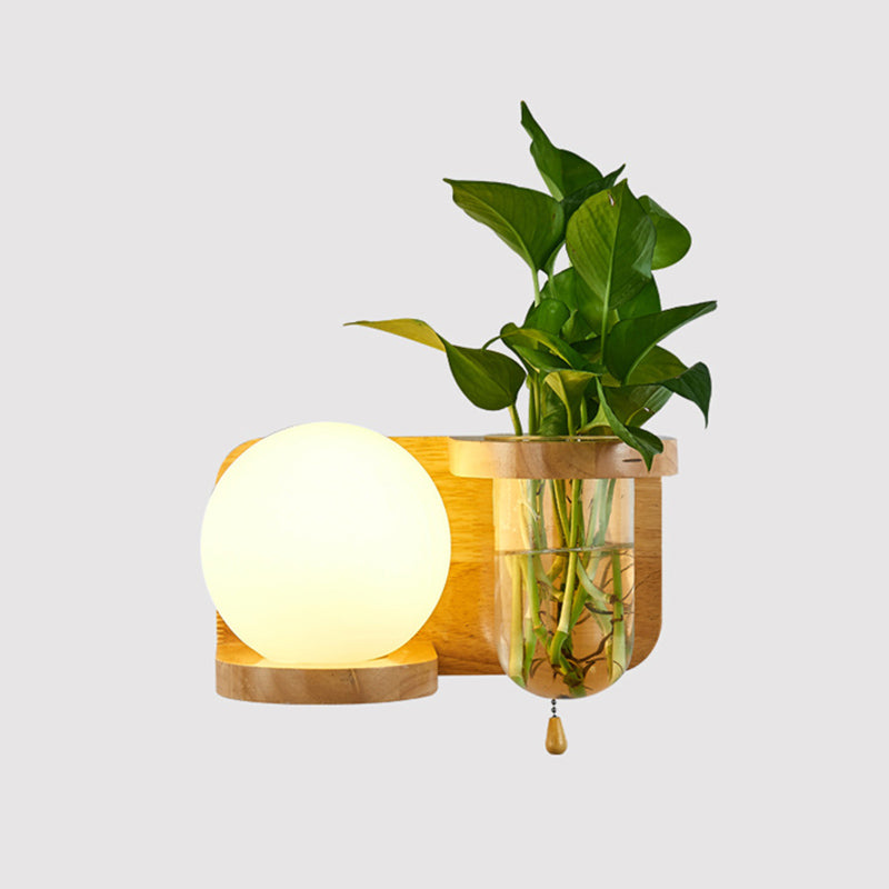 Nordic Creative Style Mur Mur Light Tifce Wood Wall Lampe