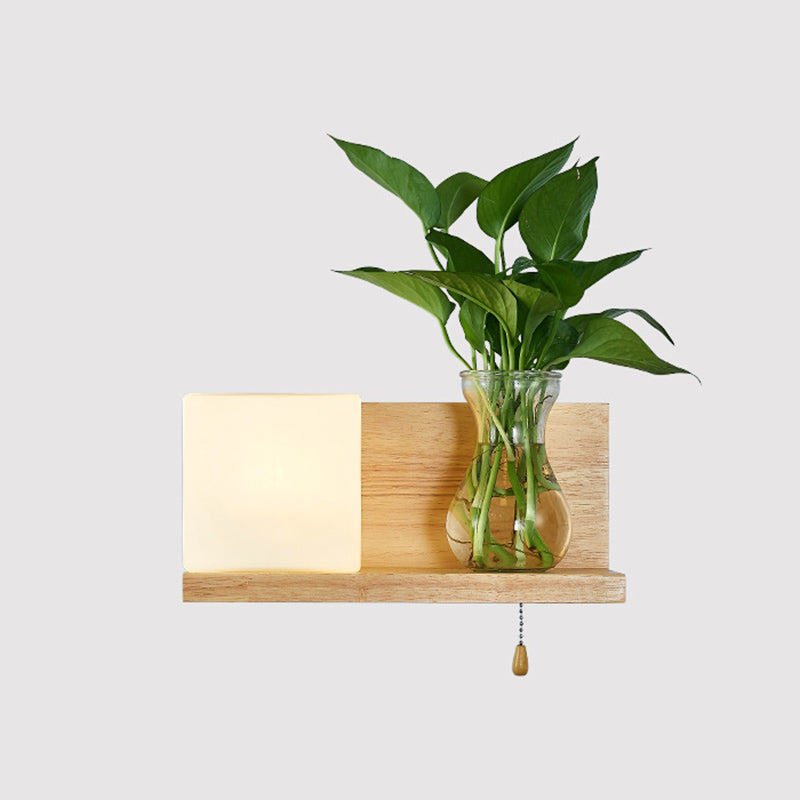 Nordic Creative Style Wall Light Sconce Wood Wall Lamp