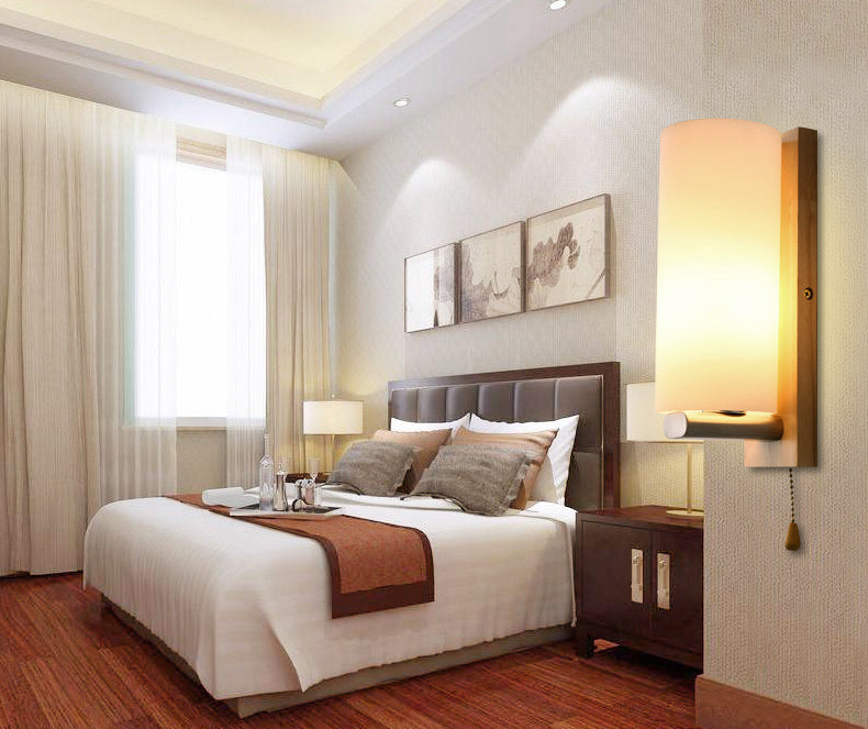 Ultra-modern Cylinder Wall Mount Lighting Glass Wall Mounted Light Fixture for Living Room